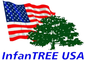 InfanTREE USA logo with an American flag and a large green tree illustration.